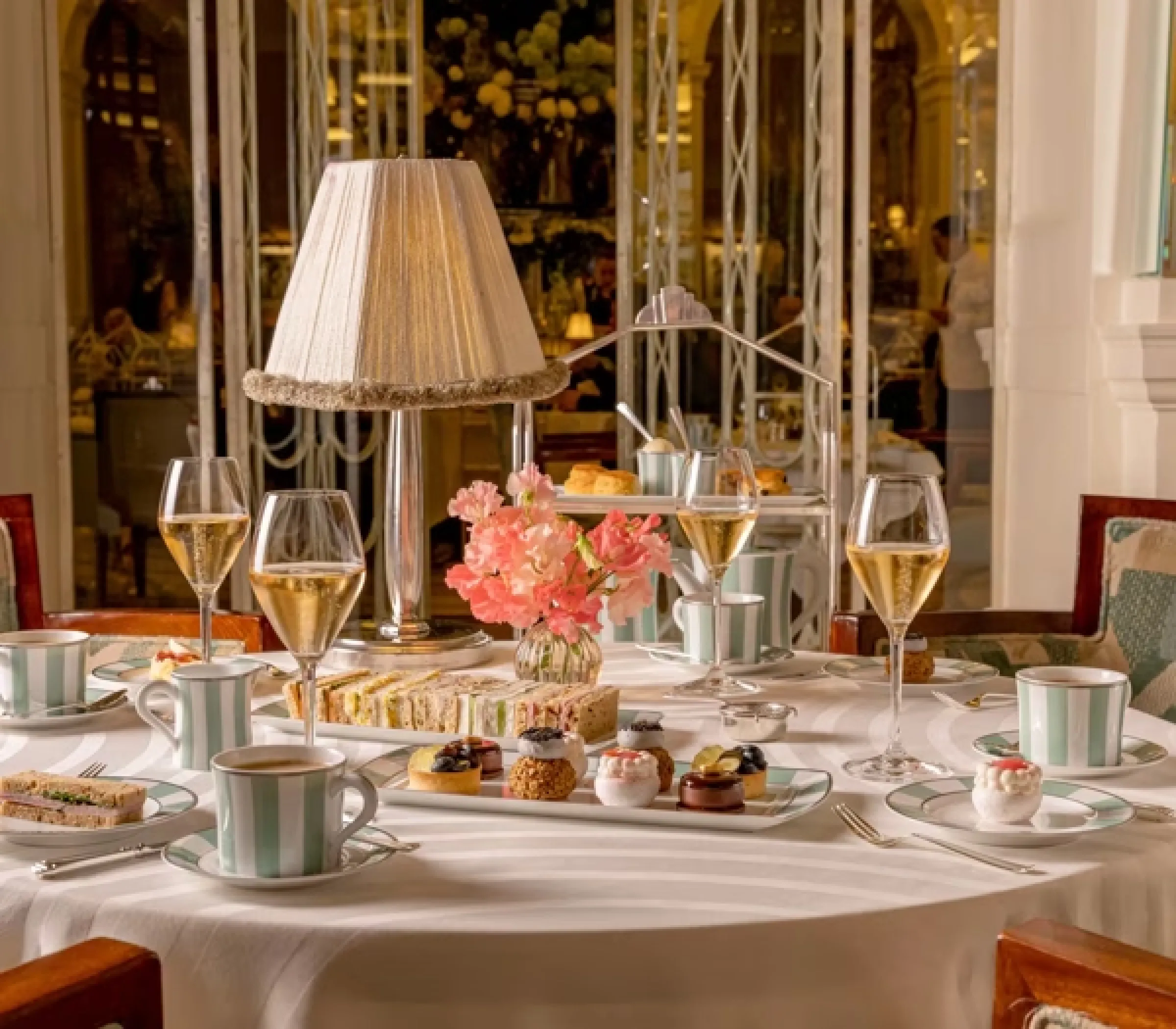 Afternoon tea service at Claridge's, evoking Mayfair dining tradition