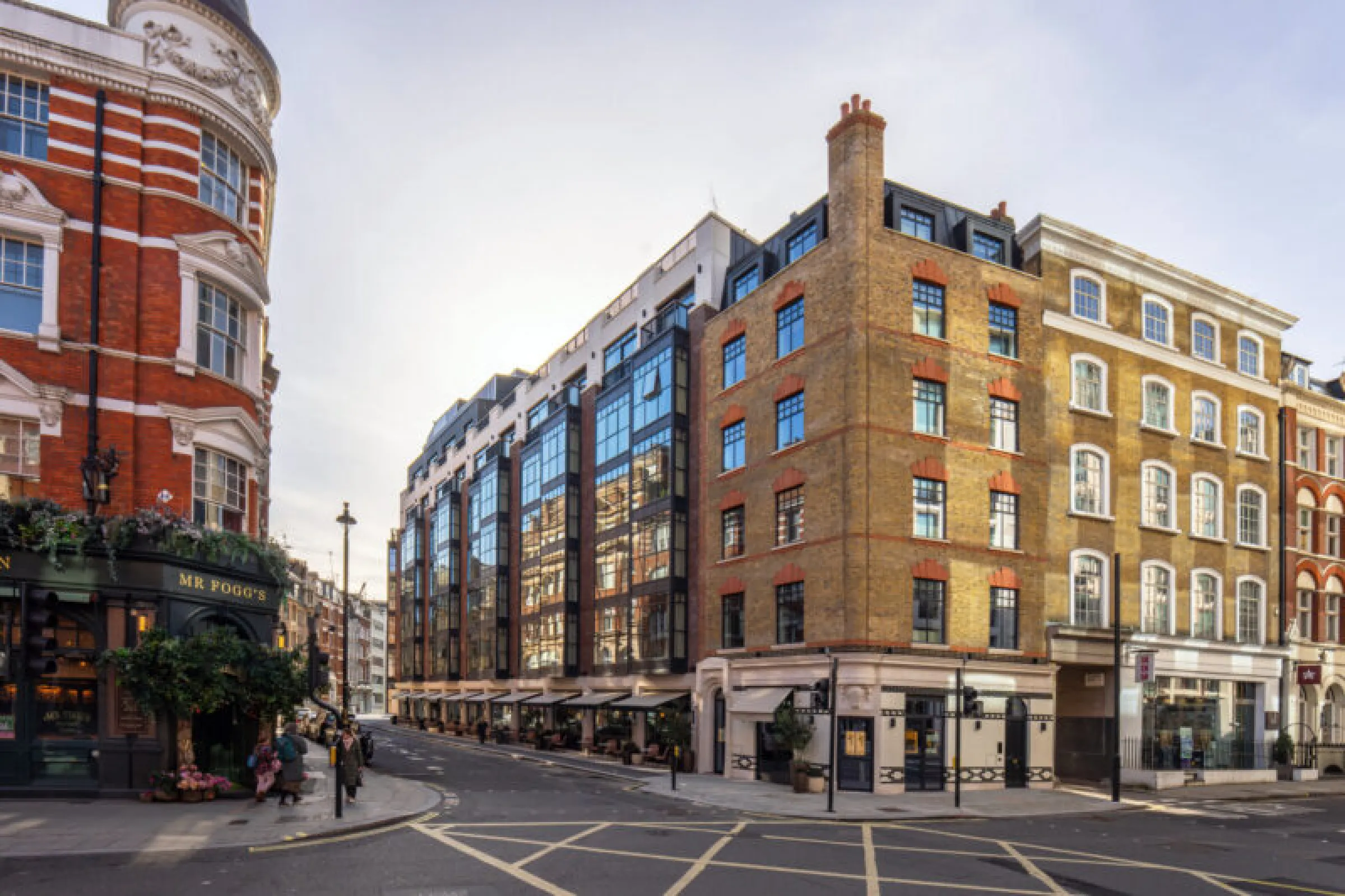 The Newman Hotel exterior in Fitzrovia, London