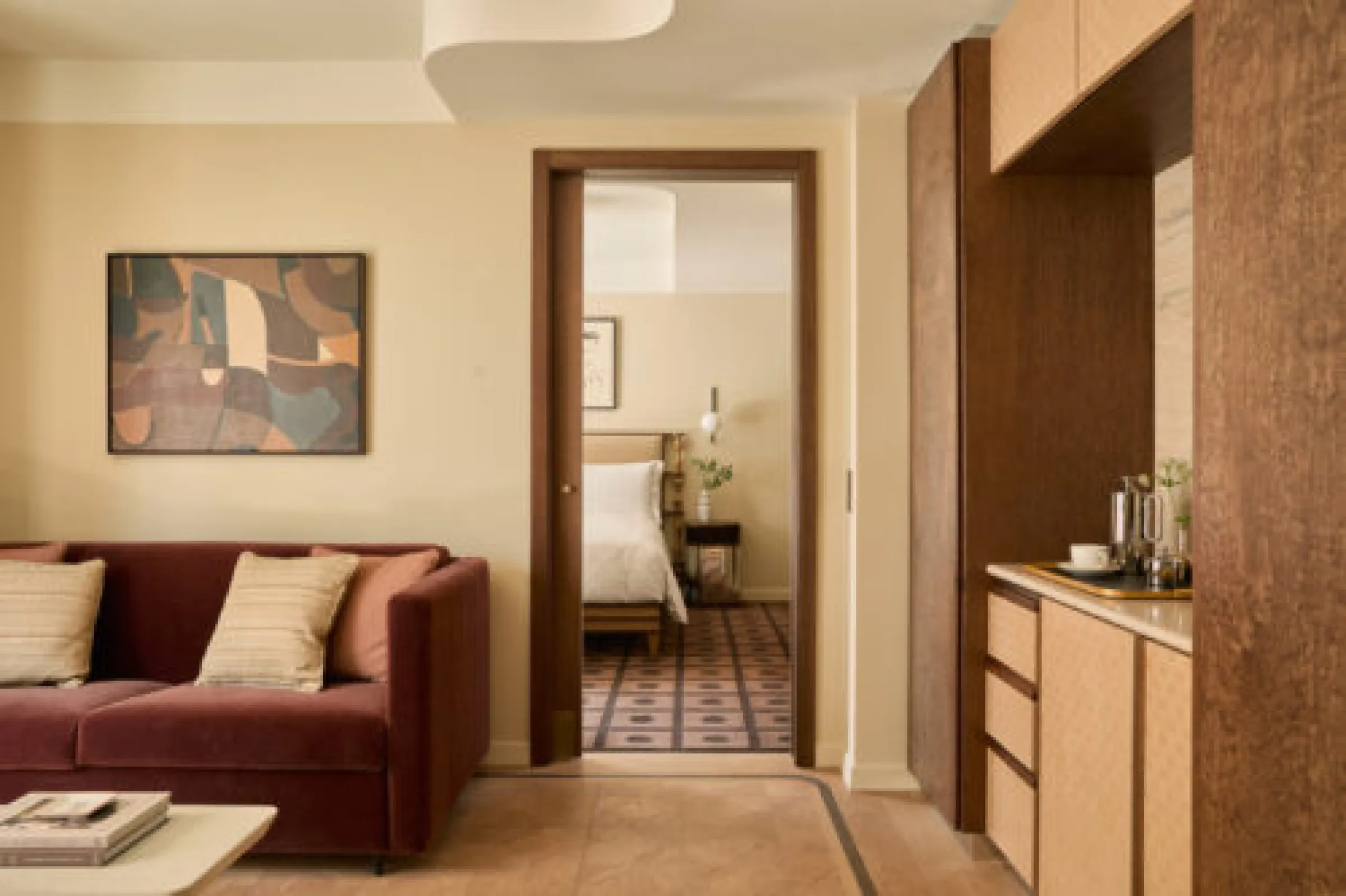 The Newman Junior Suite seating area