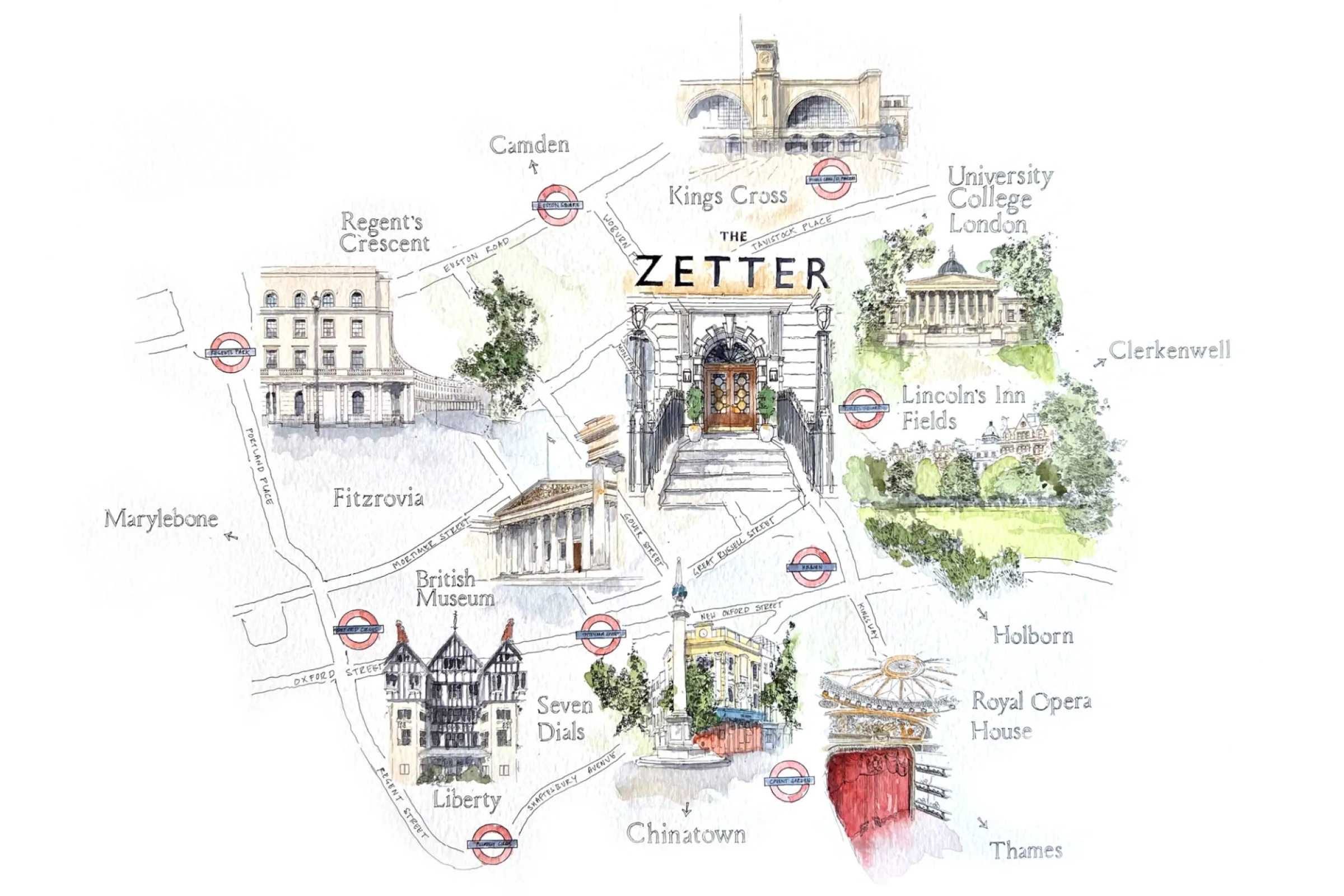 London map — orientation for neighbourhood guides